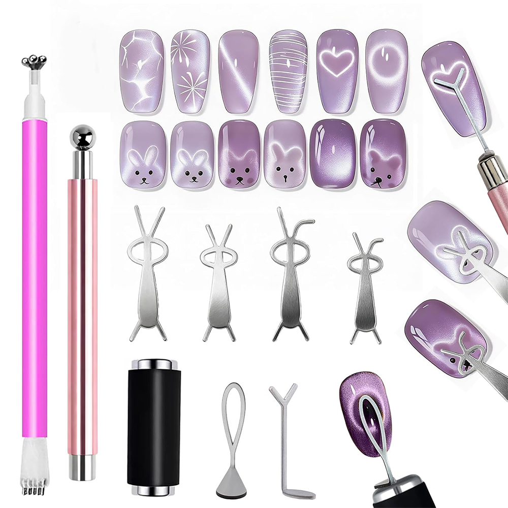 10Pcs Cat Eye Nail Magnet Set  - Contour Palette Stick ulasan dan harga