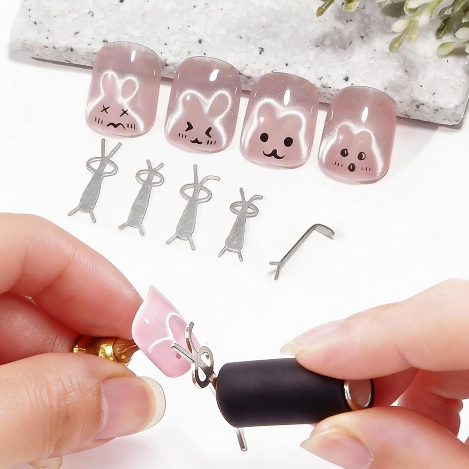 10Pcs Cat Eye Nail Magnet Set  - Contour Palette Stick ulasan dan harga